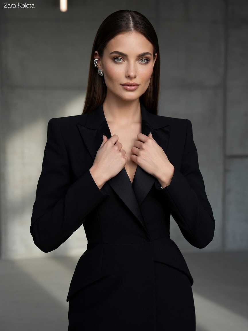 Zara Kaleta high-fashion editorial blazer dress